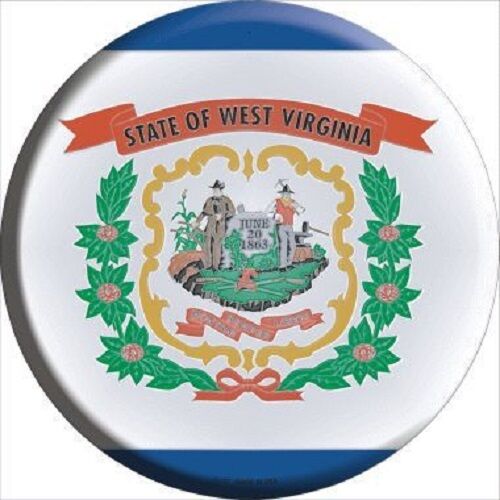 West Virginia State Flag Metal Circular Sign 
