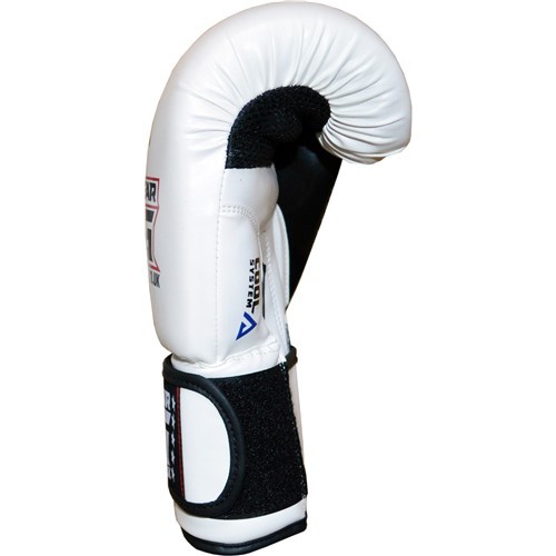 WHITE 'RAJA' MUAY THAI TRAINING FIGHTING BAGWORK PADWORK BOXING GLOVES - Picture 3 of 4
