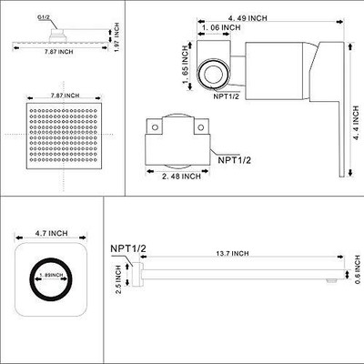 Heable Shower Faucet Set Chrome Single Function Shower Trim Kit with Rough-in...