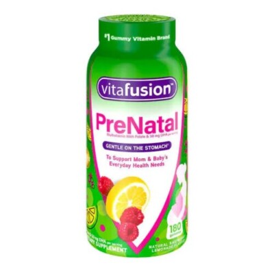 vitafusion Prenatal, 180 Gummies Natural Raspberry Lemonade Flavored