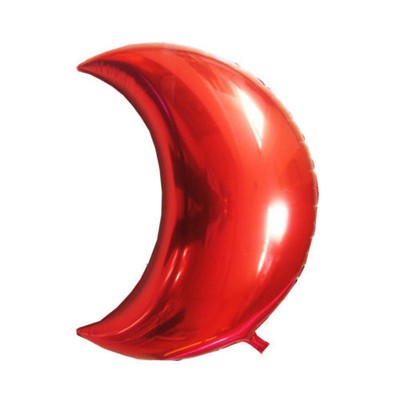 10quot Red Fashion Moon Crescent Shape Foil Balloons Decoration Wedding Party Xmas