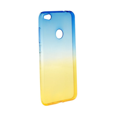 Custodia Forcell Ombre Azzurro Oro Huawei P8 Lite / P9 Lite 2017 Ultra Protettiv