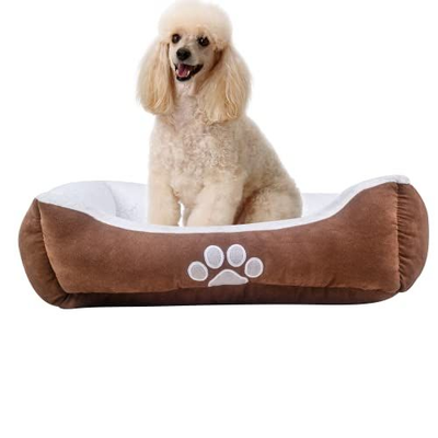 With Dog Paw Embroidery, 27*21 Inches, Brown