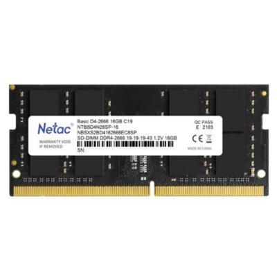 New Netac 16GB DDR4 Ram 2666MHz Laptop Memory Ram  PC4-2666 1.2V CL19 260-Pin SO