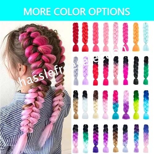 Jumbo Braiding Hair 60cm Hair Extensions Crochet Synthetic Fiber Braid Kanekalon