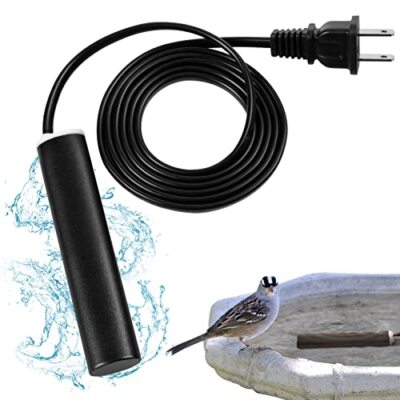 MEWTOGO Bird Bath Heater for Outdoors in Winter - 48 W Birdbath Deicer with Ther