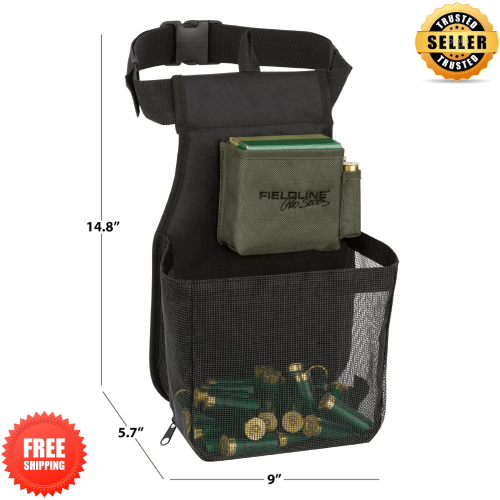 Fieldline Pro Series Large Trap Shooting Shell Pouch Ammo Holder, Black Green