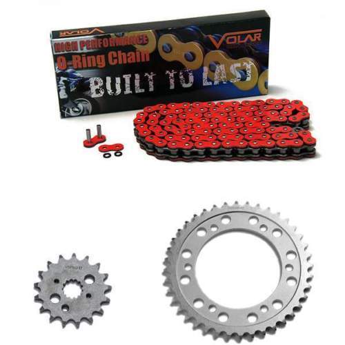 Red O-Ring Drive Chain & Sprocket Kit for Kawasaki ZX600E
