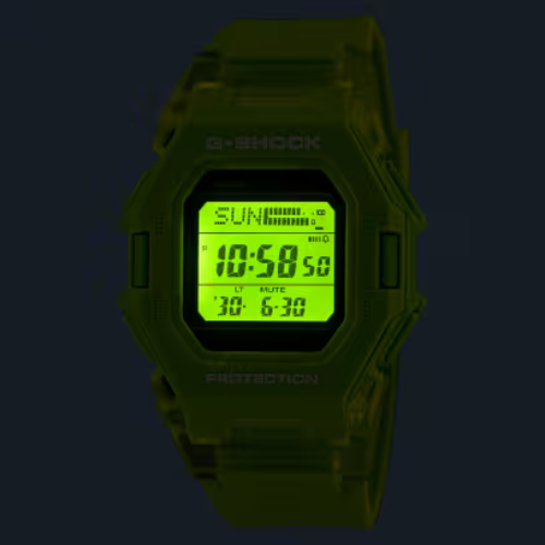 Pre-owned Casio G-shock Gd-b500s-7 Bluetooth Digital Watch Fluorescent Green 41.5mm