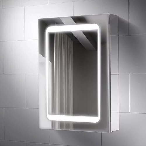 Pebble Grey 500x700mm Atlanta LED Illuminated Bathroom ...