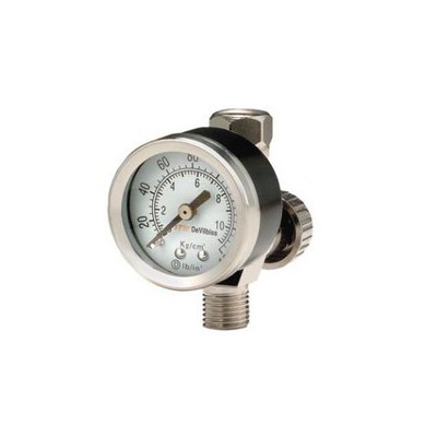 DevilBiss High Output Paint Spray Gun Mounted Air Adjusting Valve with Gauge