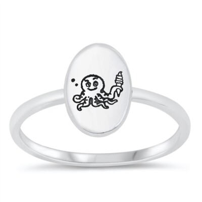 NEW! Sterling Silver 925 SILVER RING OCTOPUS DESIGN SIZES 4-9