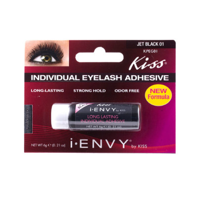 Kiss i ENVY Semi Permanent Individual Eyelash Adhesive Glue Jet Black, KPEG01