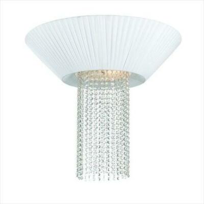 Hampton Bay Leyla 3-Light White and Chrome Flush-Mount Light