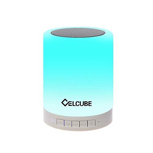 Celcube Night Light Bluetooth Speaker Touch Bedside Lamp with Wireless