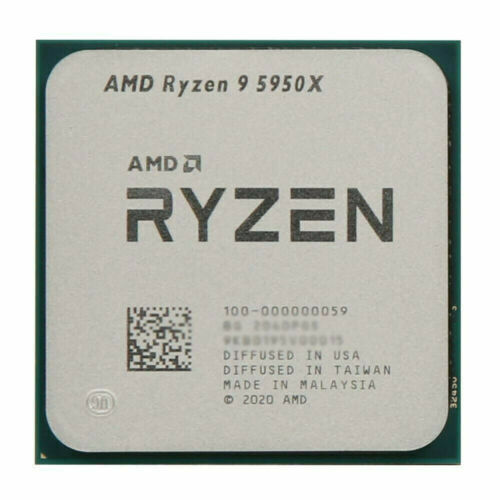 CPU AMD Ryzen 9 5950X AM4 AMD Ryzen 9 5950X CPU Processor AM4 16 Core 32 Thread 4.9GHz 105W