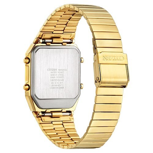 Pre-owned Citizen Ana-digi Temp Reprint Model Watch Gold Jg2103-72x