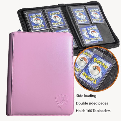 Top Loader Binder Holds Standard 3 x4  Toploader Hard Cases 4 Pocket 2 Sided 160