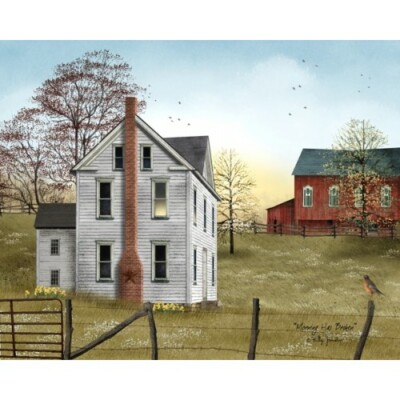 New Billy Jacobs MORNING HAS BROKEN Spring Farmhouse Barn Wall Hanging Picture