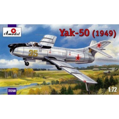 Amodel 72250 Plastic model airplane kit Scale 1:72 Yak-50 (1949) - kits models