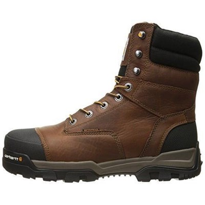 Pre-owned Carhartt Men's 8" Ground Force Composite Toe Waterproof Work Boots Peanut - Cme8