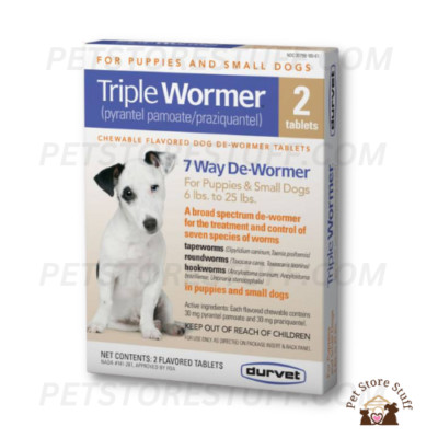 Durvet Triple Wormer - Dog/Puppy De-Wormer - ALL Sizes - FAST FREE SHIPPING!