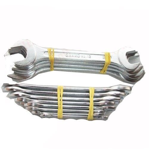 New Metric Double Open End Jaw Spanner 12 Unit Chrome Plated 