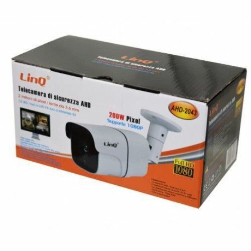 TeleCamera Di Sicurezza per DVR AHD Visione notturna 3.6mm 200W Linq Ahd-2043