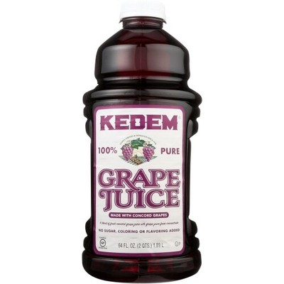 Juice Grape Concord  Case of 8 X 64 Oz By Kedem