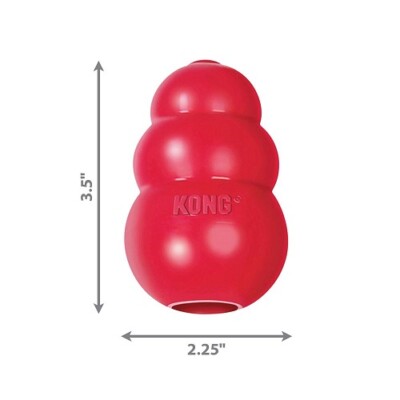 KONG Red Classic Dog Toy For Dogs Ball Chew Teething Aid ~ PICK SIZE