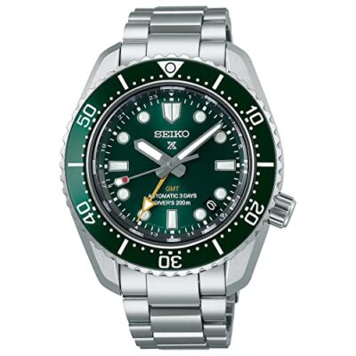 Pre-owned Seiko Prospex Sbej009 Spb381j1 Gmt Automatic Diver 200m Watch Green With Box