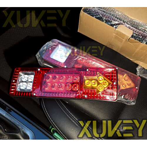 2x Rear Led Trailer Tail Lights Kit Boat Marker Truck Stop Turn Waterproof IP67.