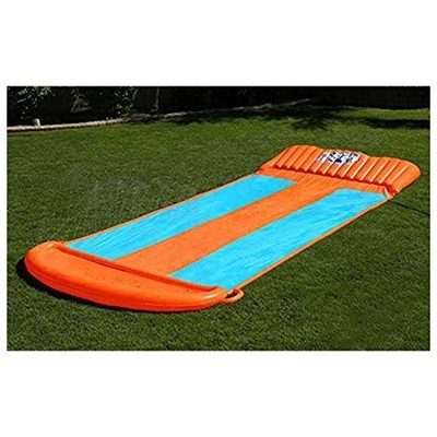 Inflatable Triple Water Slide Outdoor Kids Play Backyard Pool Big Splash Spit