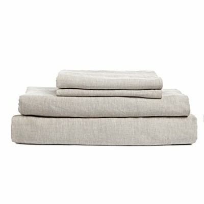 DAPU Pure Stone Washed Linen Sheets Set 100% French ...