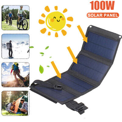 46800mAh Power Bank 6 Folding Solar Panel Portable Battery Charger for Cellphone