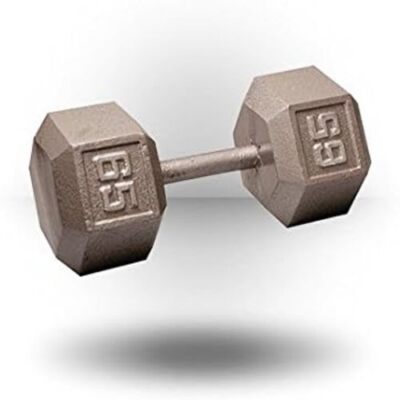 Body-Solid Cast Iron Hexagon Dumbbell, Hand Weights For Men and Women
