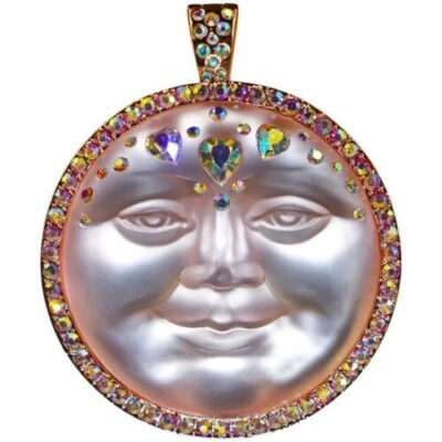 Kirks Folly Sweetheart 50mm Seaview Moon Magnetic Pendant Rose GT Pixie Pink