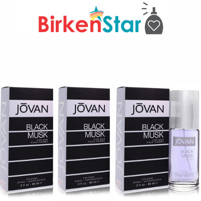 3 X Jovan Black Musk Cologne By Jovan for Men 3 oz Cologne Spray