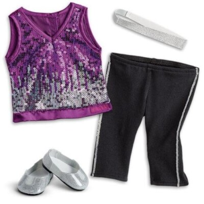 AMERICAN GIRL 2017 GABRIELA SPARKLING SEQUINS OUTFIT NIB RETIRED FREE SHIPPING