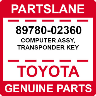 89780-02360 Toyota OEM Genuine COMPUTER ASSY, TRANSPONDER KEY