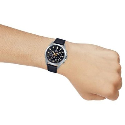 Pre-owned Casio Analog Black Dial Men's Watch-efv-630l-1avudf