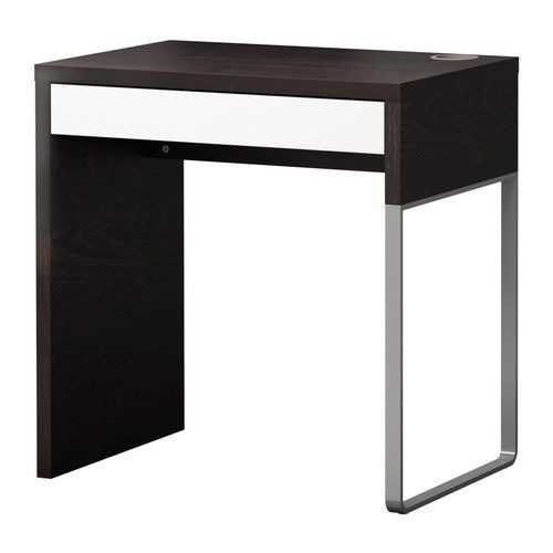 Free Two Tone Black Brown And White Ikea Micke Desk 73 X 50 Cm Rrp