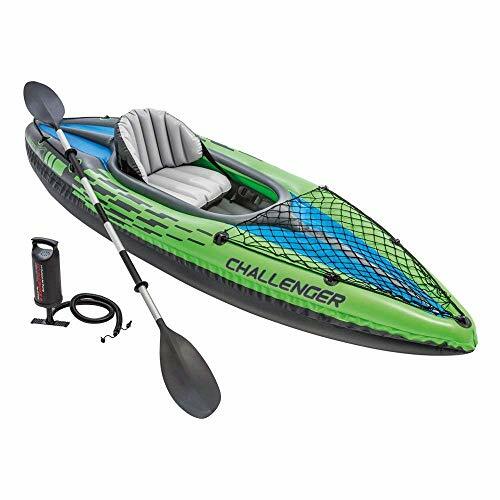 , 1-person Inflatable Kayak Set With Aluminum Oars A...
