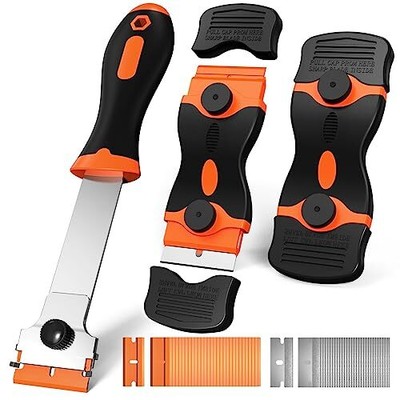 3 Pack Razor Blade Scraper Plastic Razor Blade Scraper Scraper Tool With Extra 3