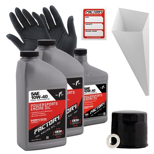 Factory Racing Parts 10W40 2.5Qt Oil Change Kit Fits Suzuki VZ800