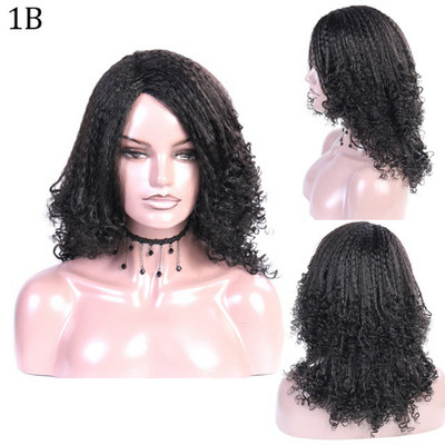 Synthetic Wig Braided Synthetic Wig Short Kinky Straight Wig Cosplay Party Ombre