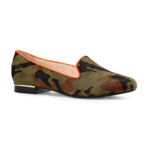 Zapatos planos y Oxford informales de camuflaje para mujer