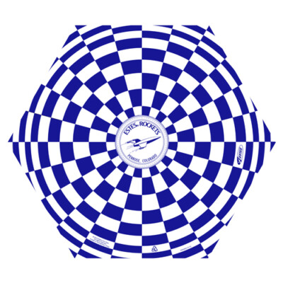 Estes Standard Parachute 18 inch Blue/White Plastic
