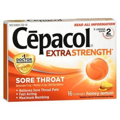 Cepacol Sore Throat Maximum Strength Numbing Lozenges W
