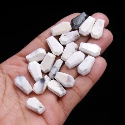 Coffin Step Cut Natural Dendrite Opal 7x12mm to 12x16mm Calibrated Gemstone